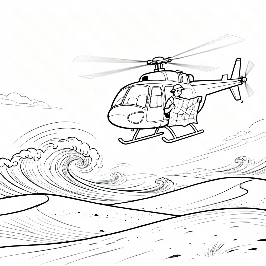 Desert Explorer Coloring Page