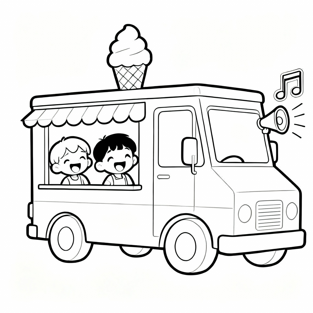 Sprinkles Truck Coloring Page