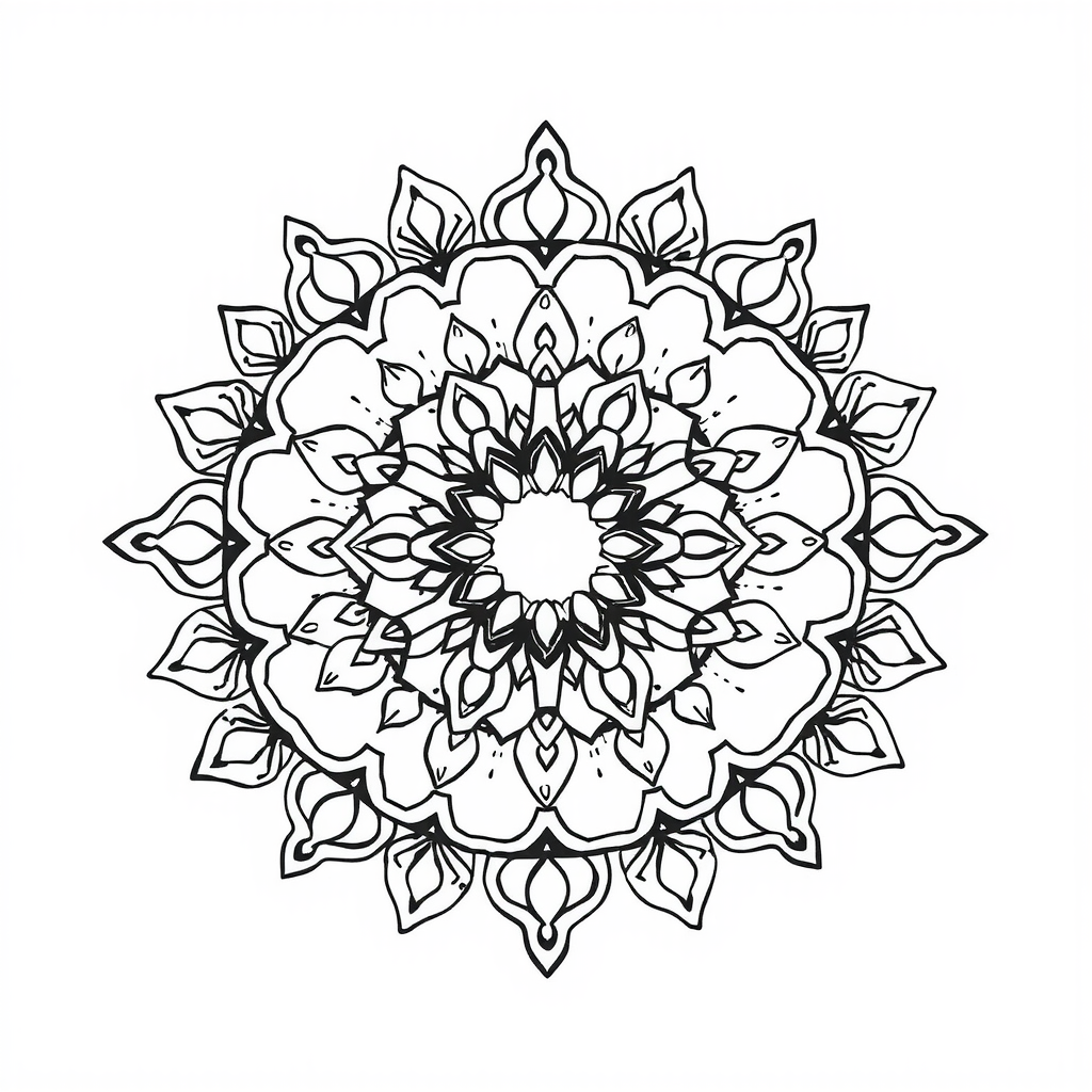 Charming Mandala Coloring Page