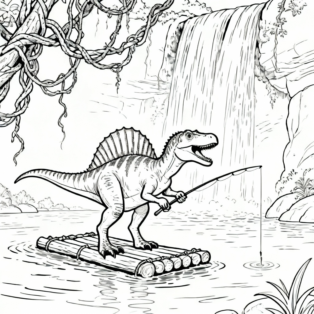 Spino in Cove Coloring Page