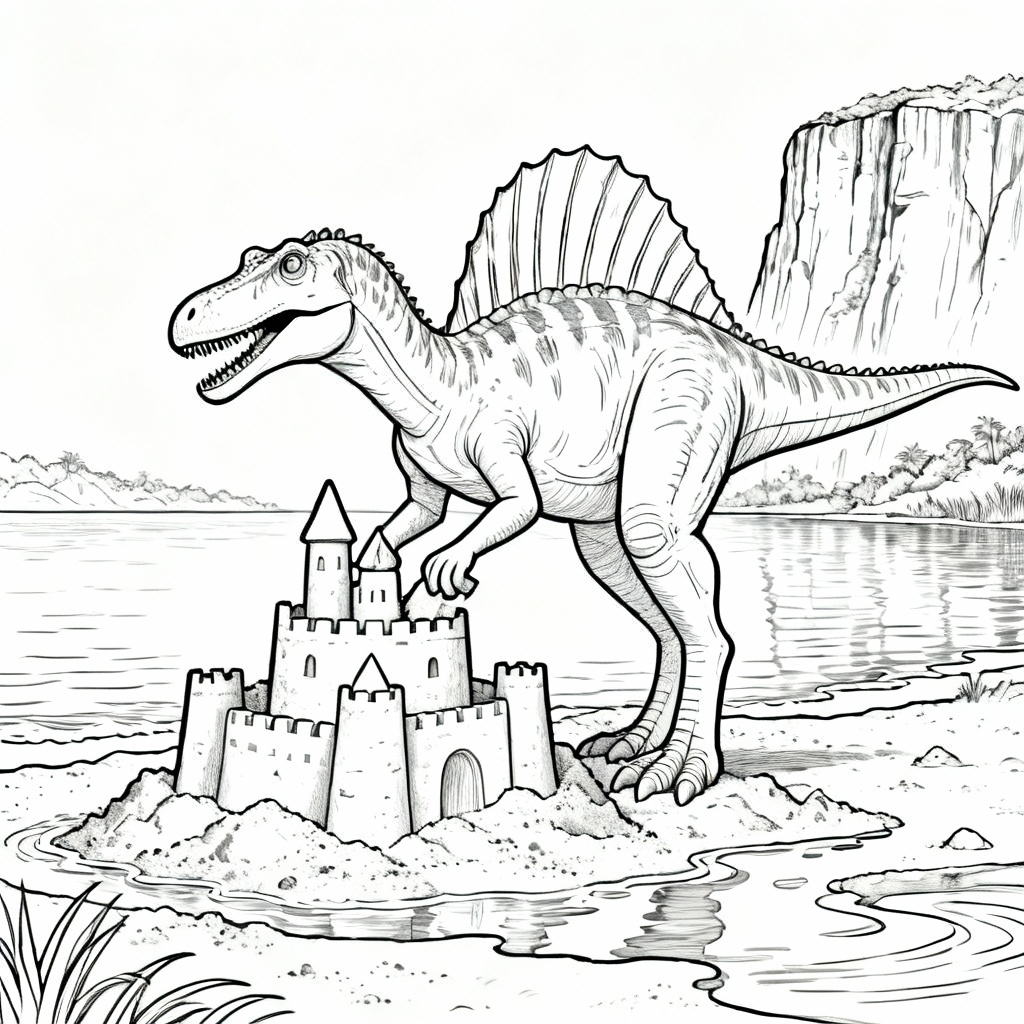 Spino by River Coloring Page