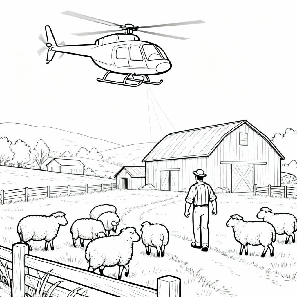 Farmland Helpers Coloring Page