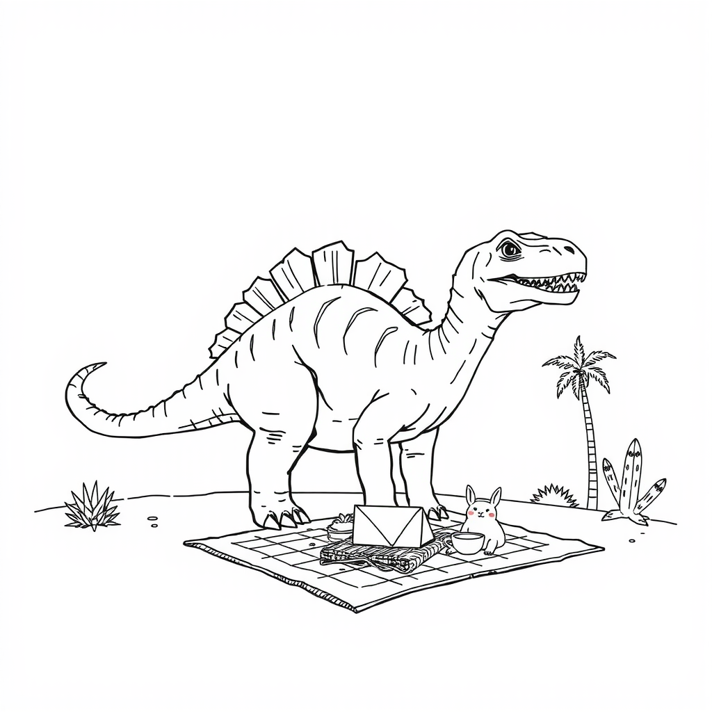 Spinosaurus Dip Coloring Page