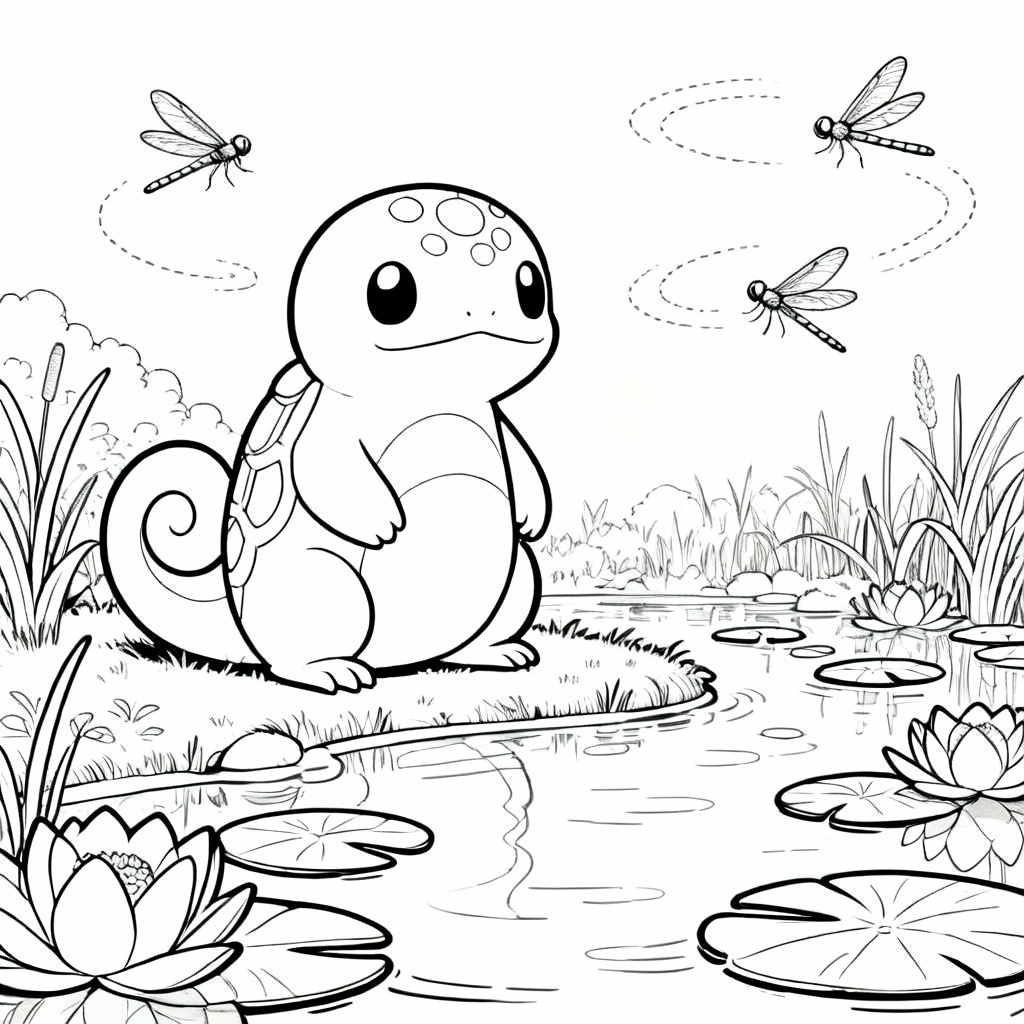 Slowpoke Pond Coloring Page
