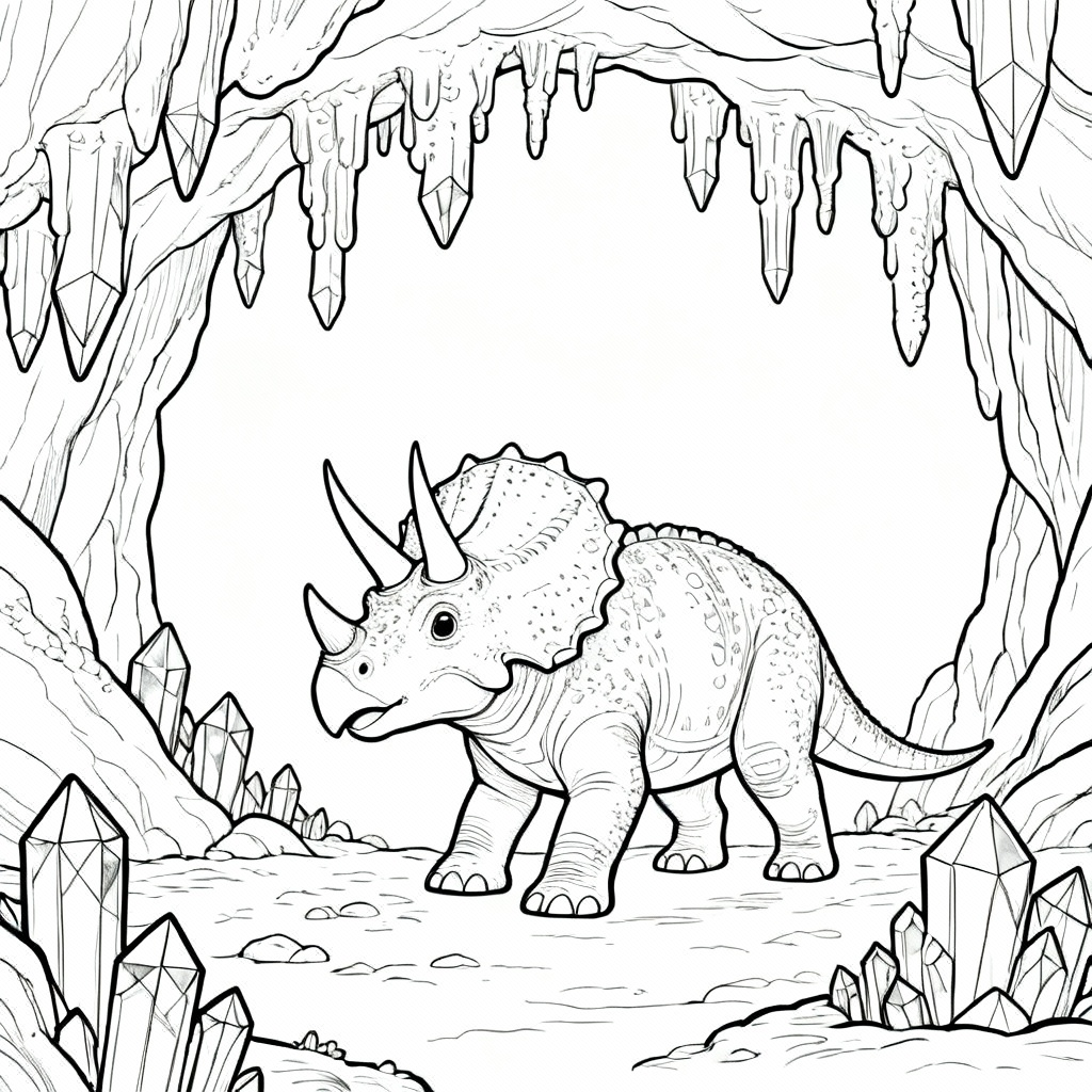 Triceratops Coloring Page