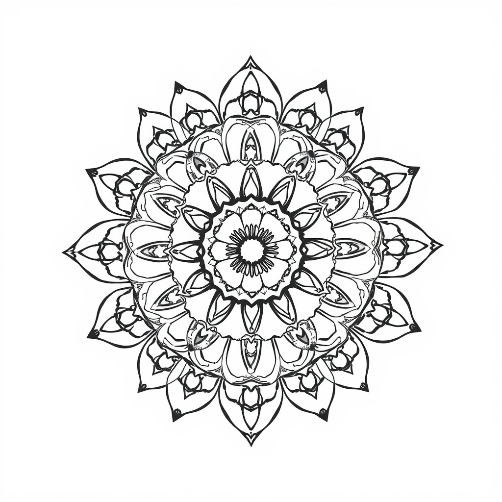Cute Mandala Coloring Page