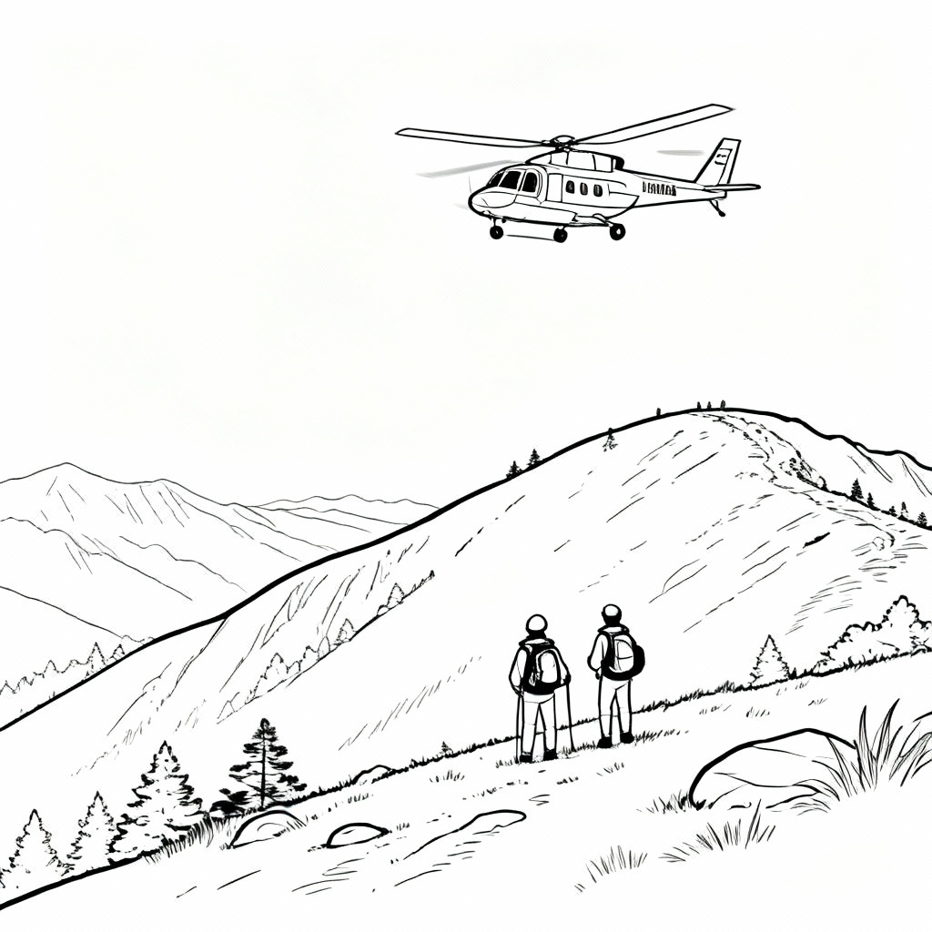 Rescue Plane Coloring Page