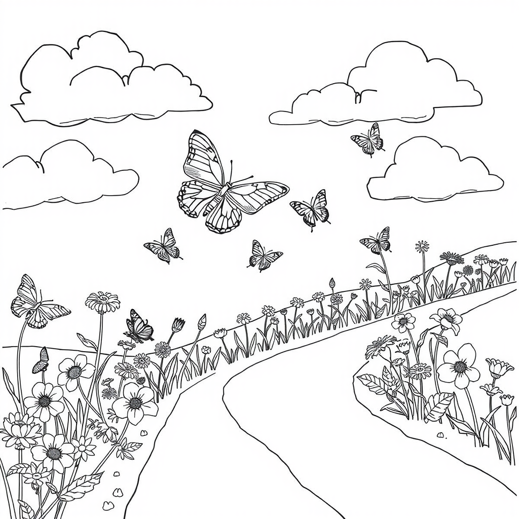 Night Butterfly Coloring Page