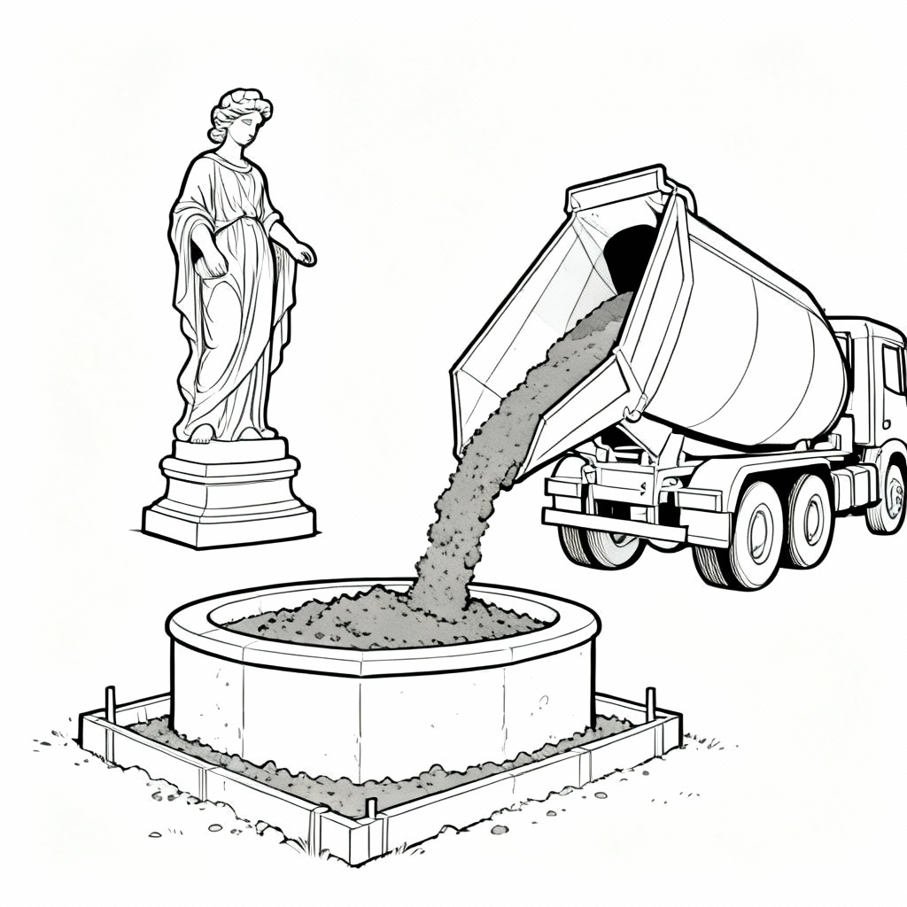 Fun Cement Truck Coloring Page