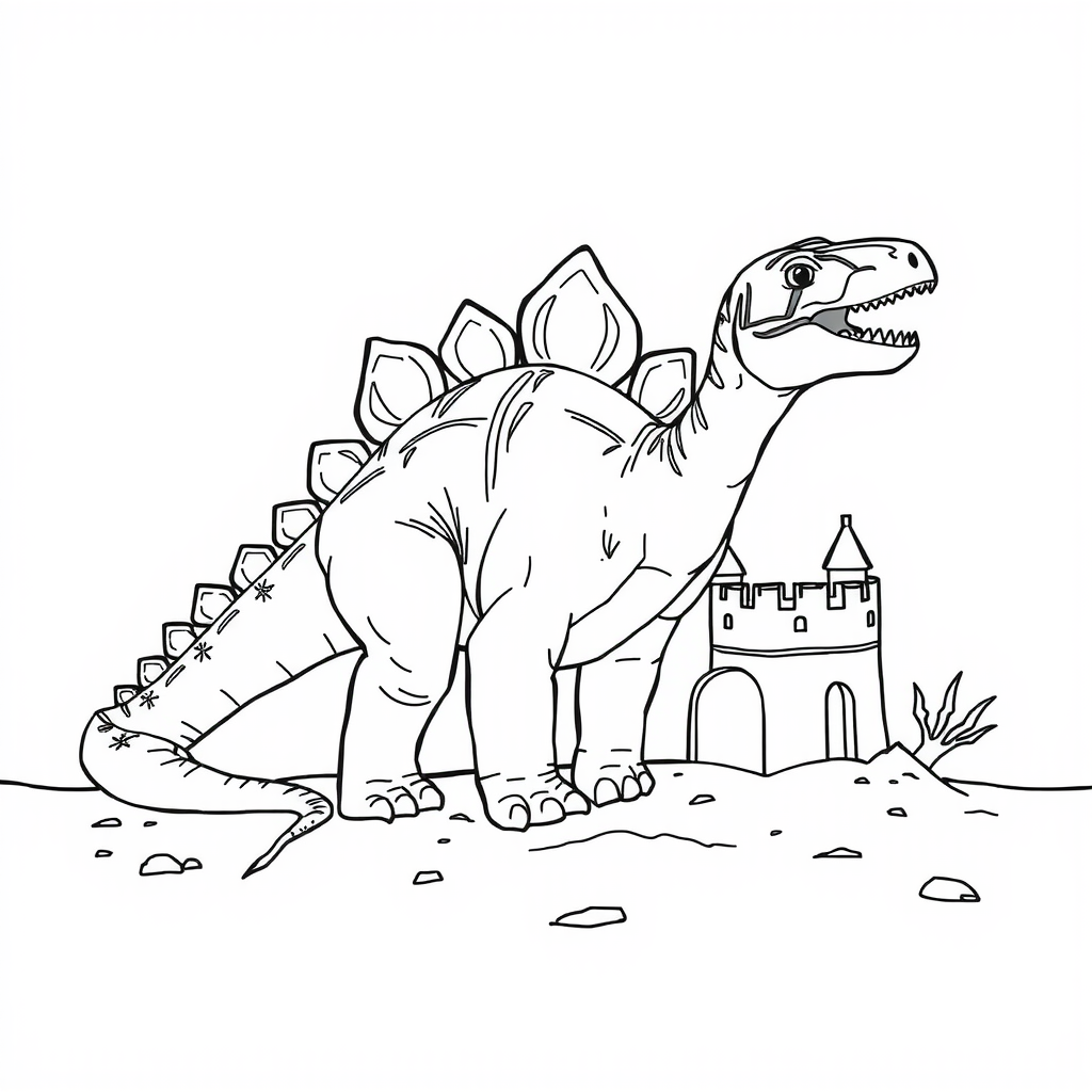 Spinosaurus Sky Coloring Page