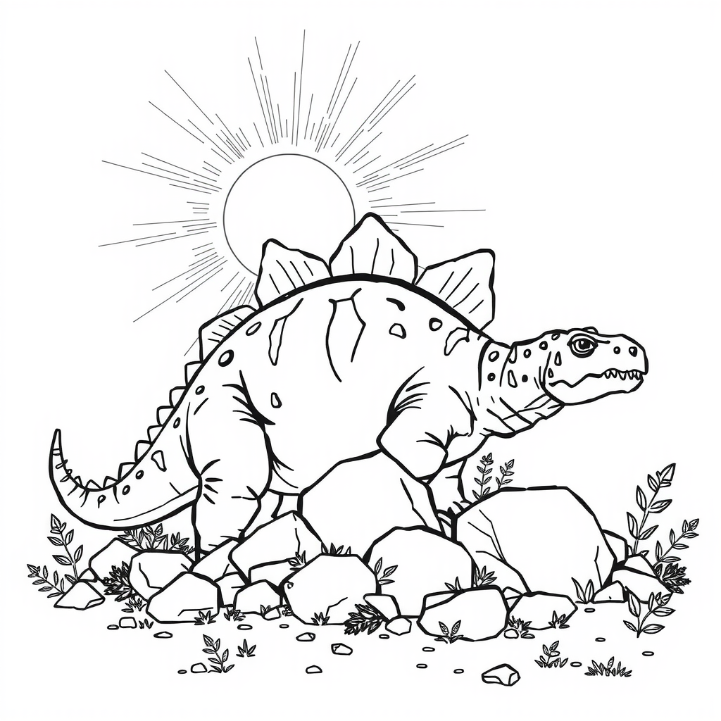 Bold Ankylosaurus Coloring Page