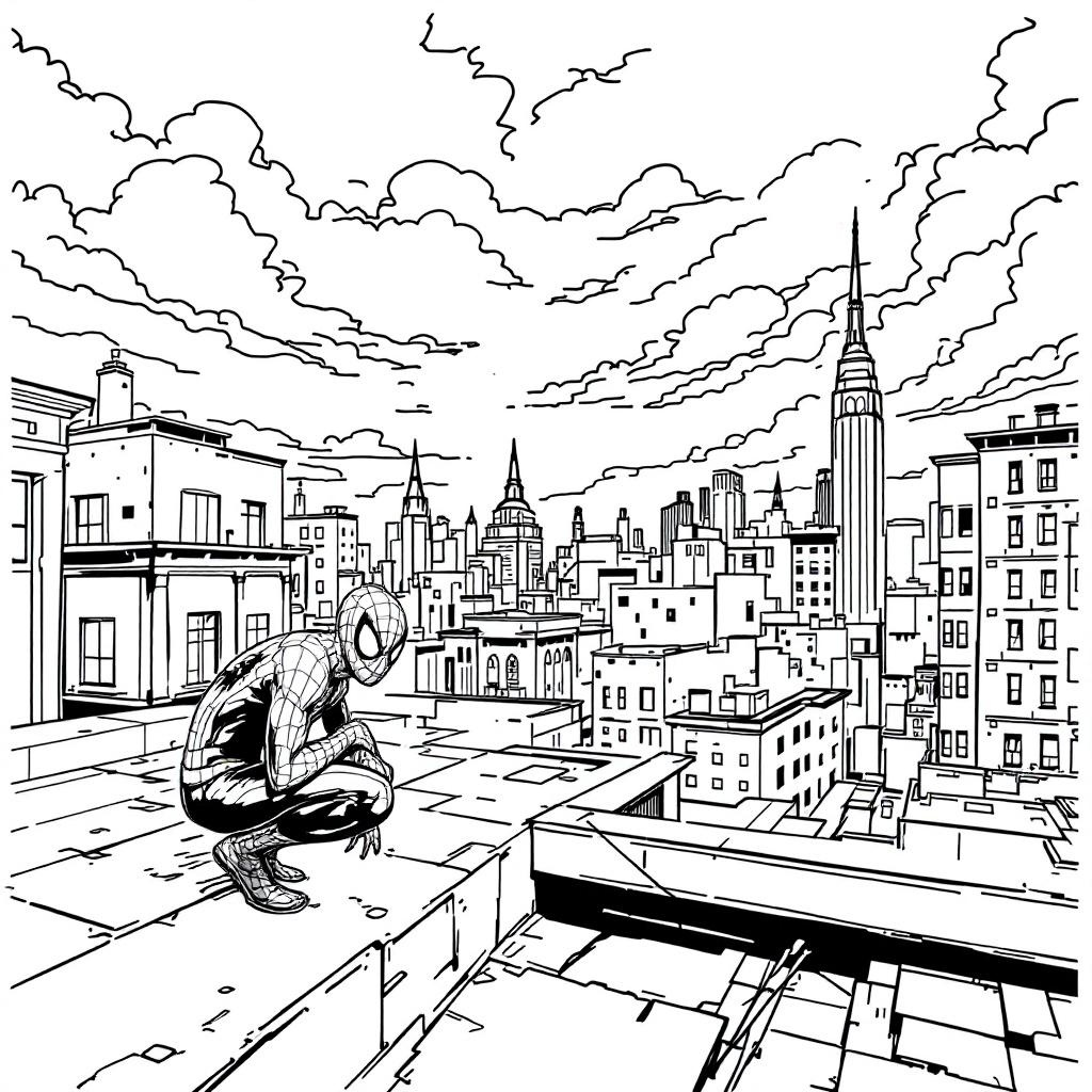 Sweet Spider-Man Coloring Page