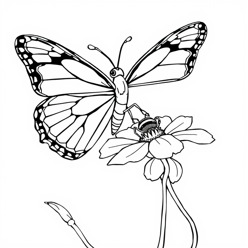 Tiny Butterfly Coloring Page