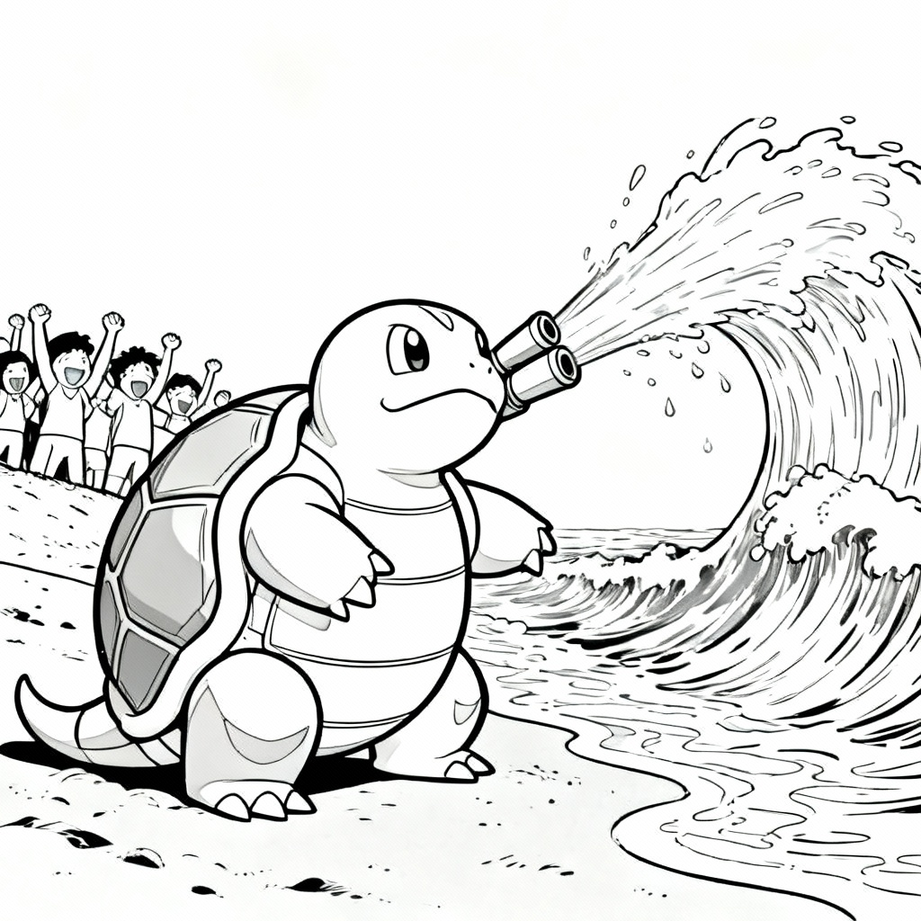 Blastoise Jets Coloring Page