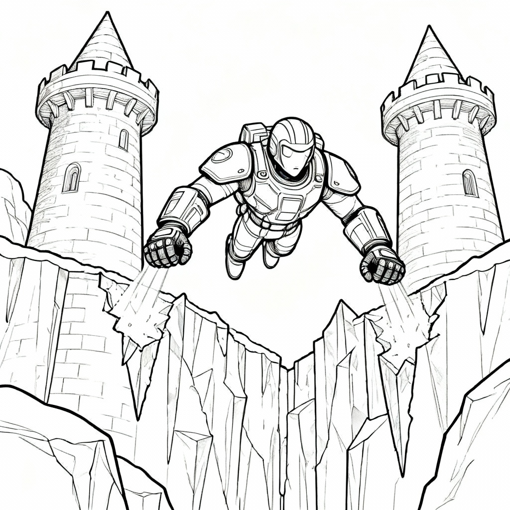Arctic Fortress Coloring Page