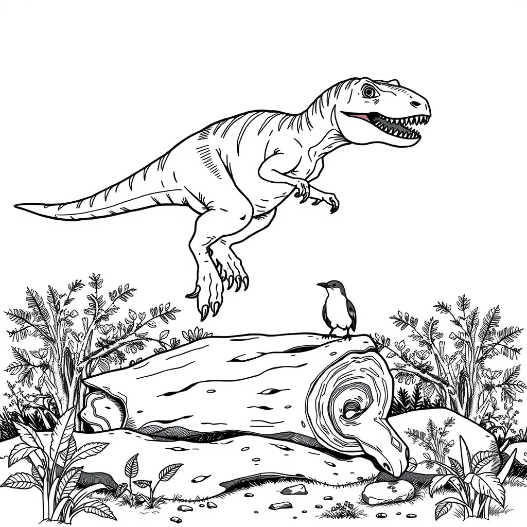 Velociraptor Fun Coloring Page