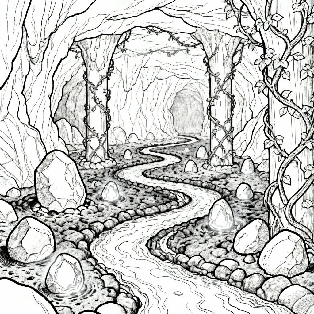 Lava Garden Coloring Page