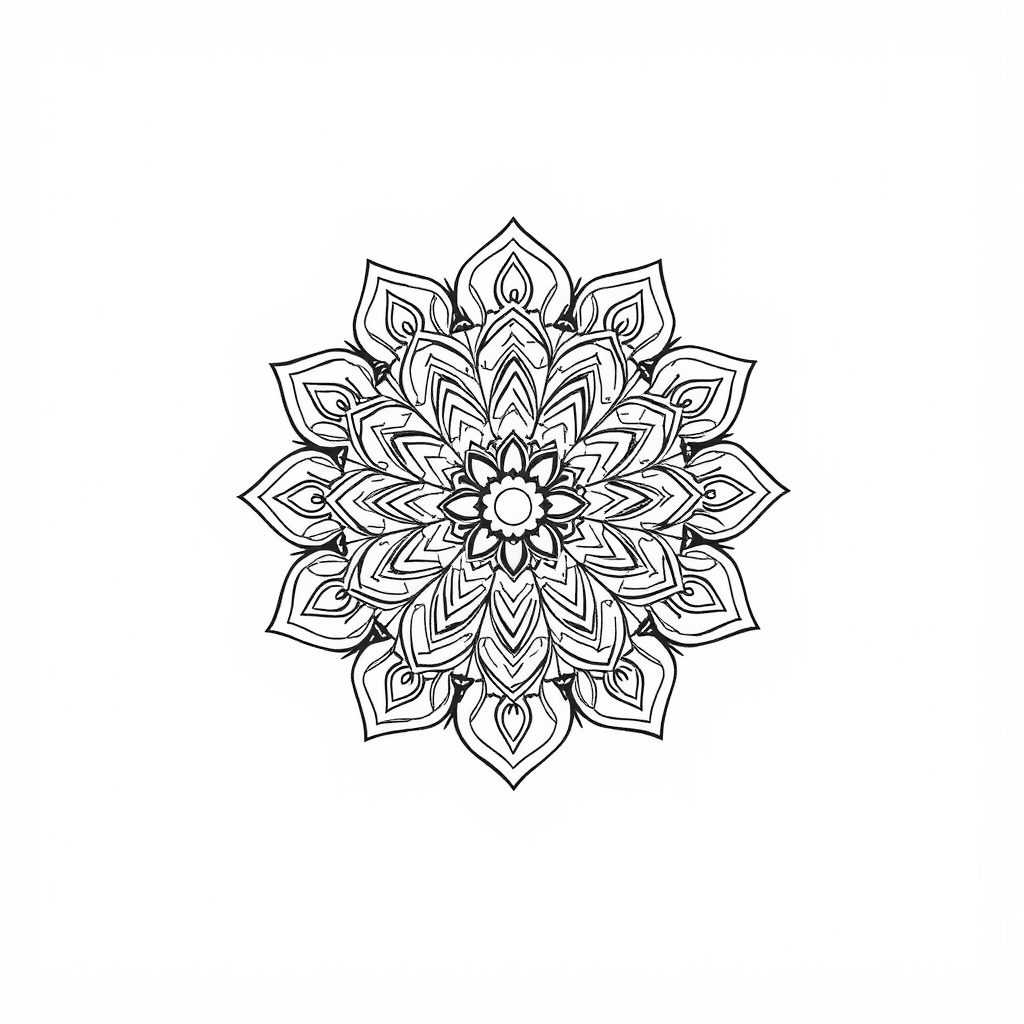 Sweet Mandala Coloring Page