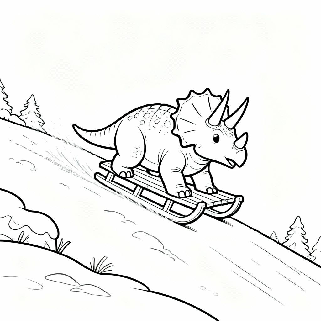 Triceratops Coloring Page