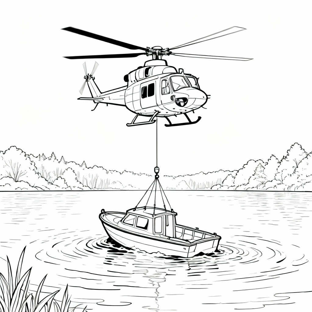 Coast Rescue Coloring Page