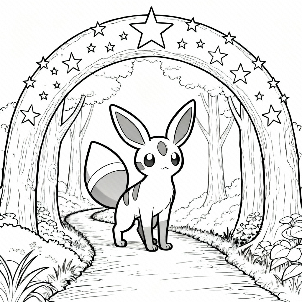 Umbreon Night Coloring Page