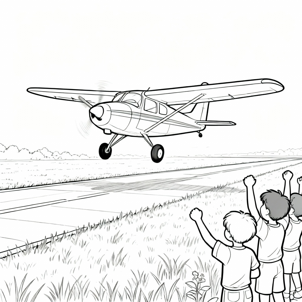 Small Plane Coloring Page