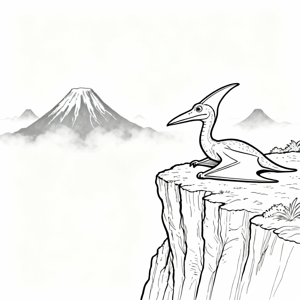 Cliff Ptero Coloring Page