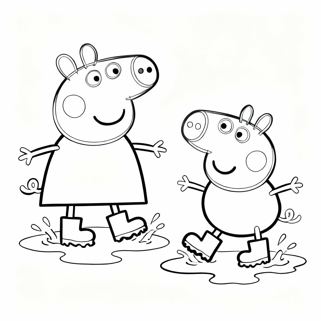 Peppa Puddle Coloring Page