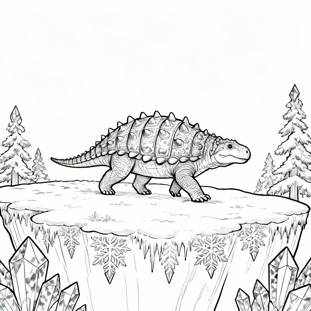 Snow Ankyl Coloring Page