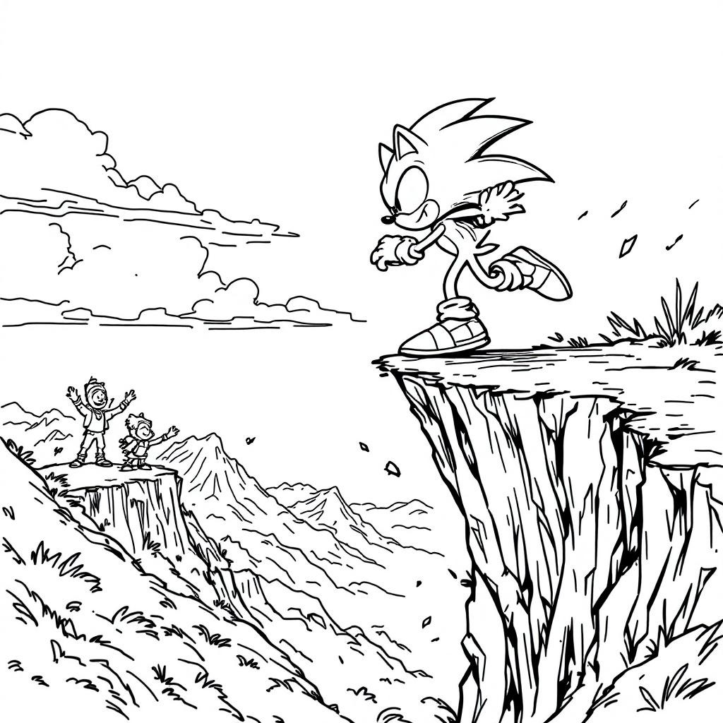 Sweet Sonic Coloring Page