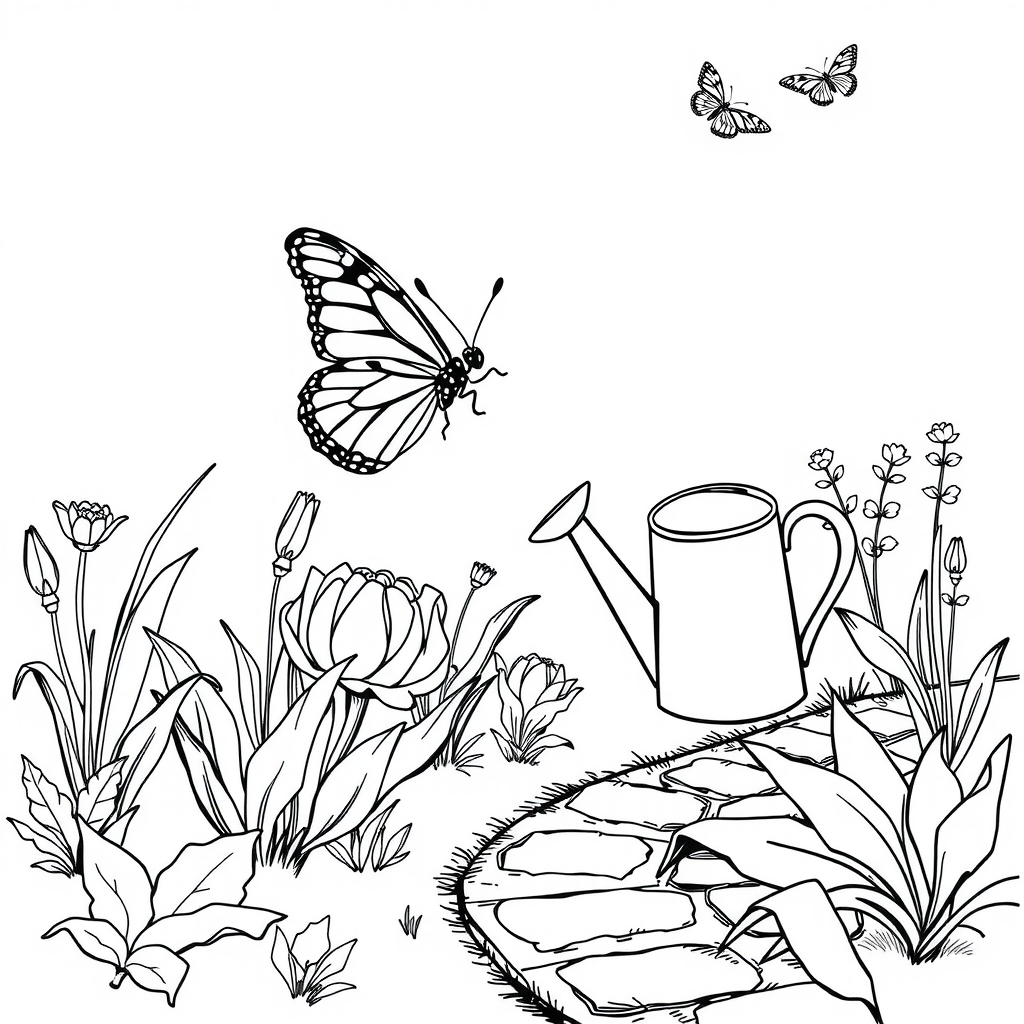 Dawn Butterfly Coloring Page