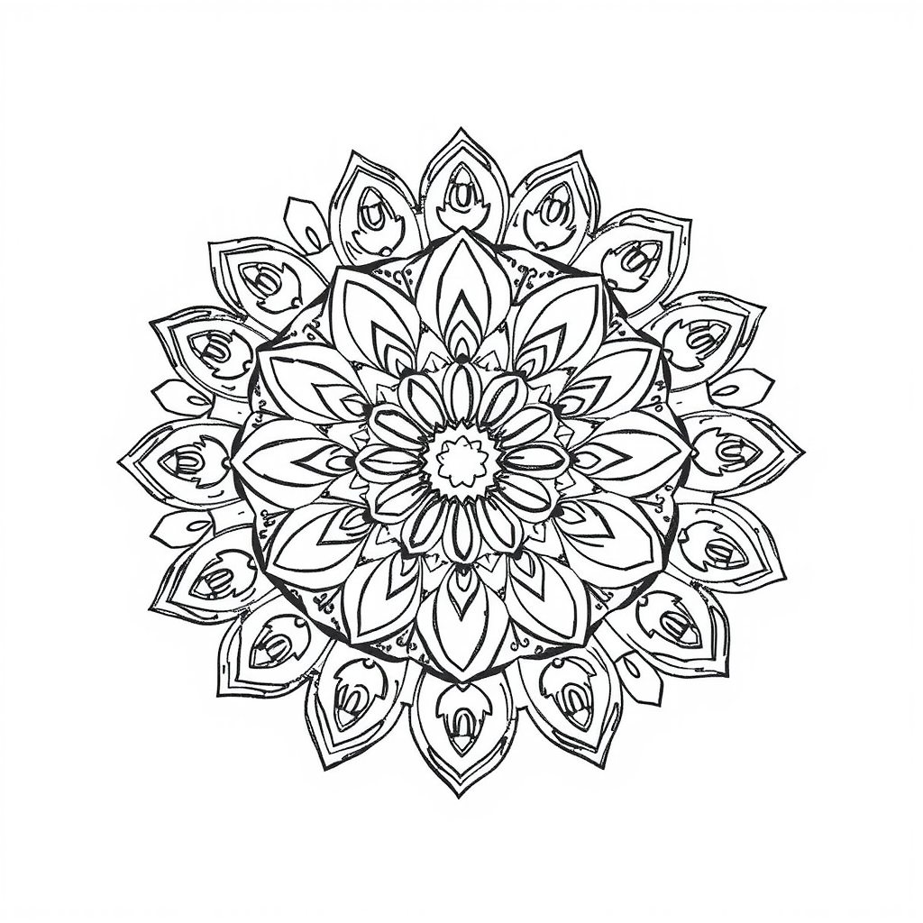 Fun Mandala Coloring Page