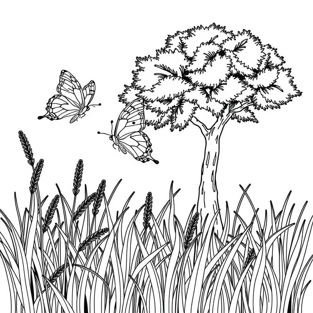 Butterfly Garden Coloring Page
