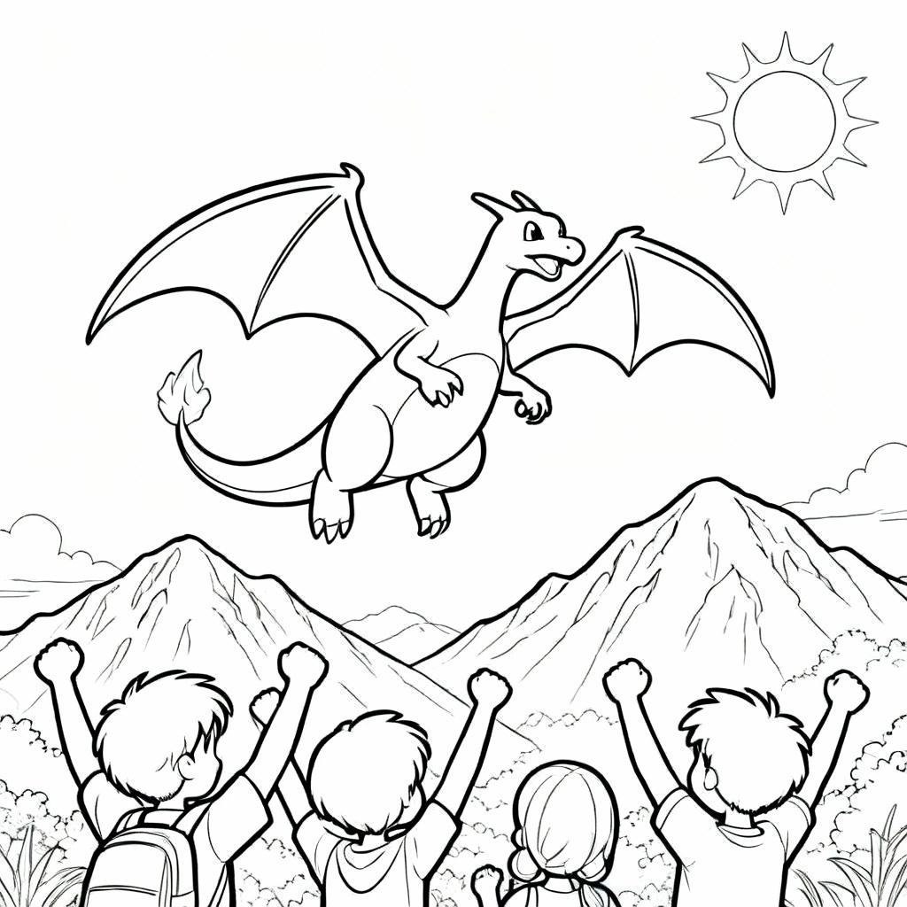 Charizard Sky Coloring Page