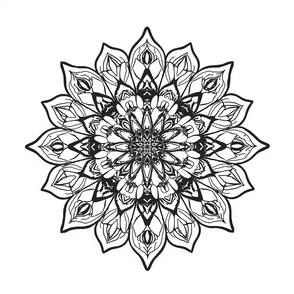 Joyful Mandala Coloring Page