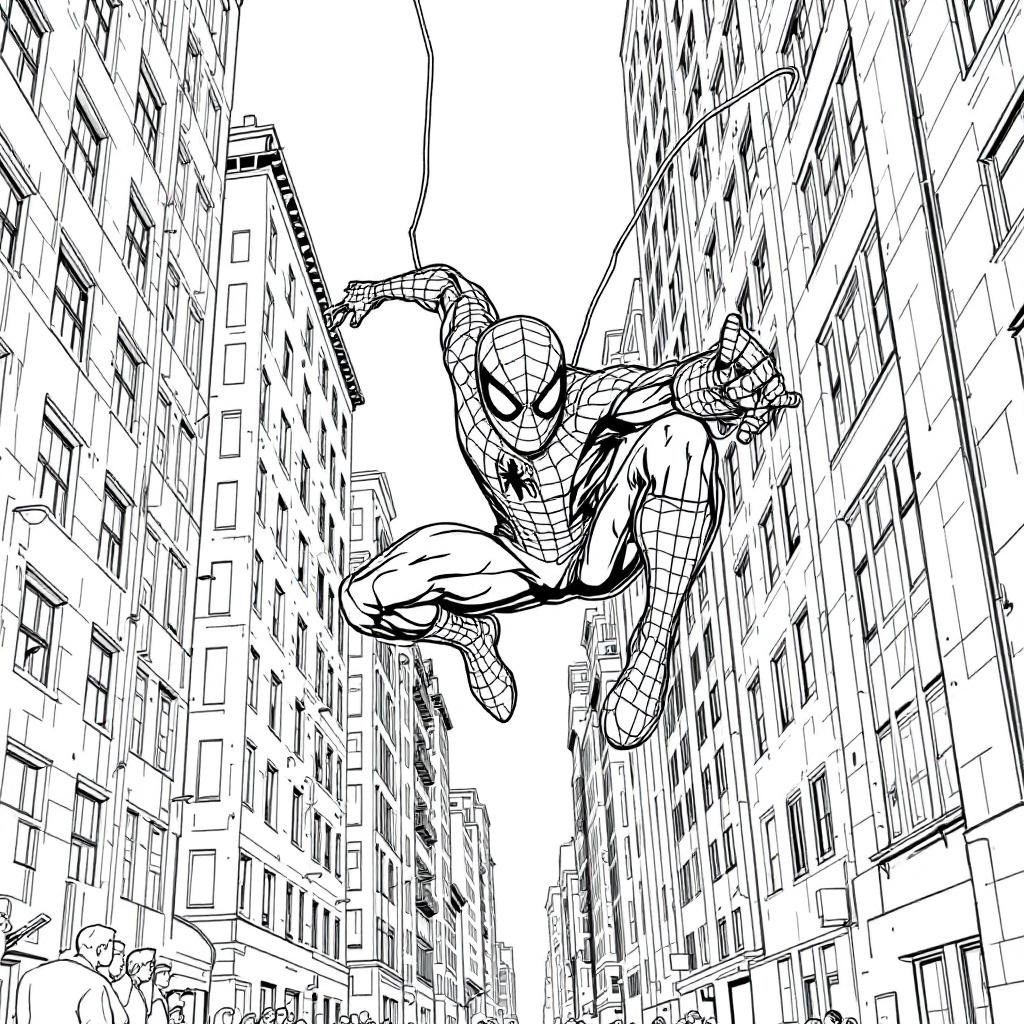 Fun Spider-Man Coloring Page