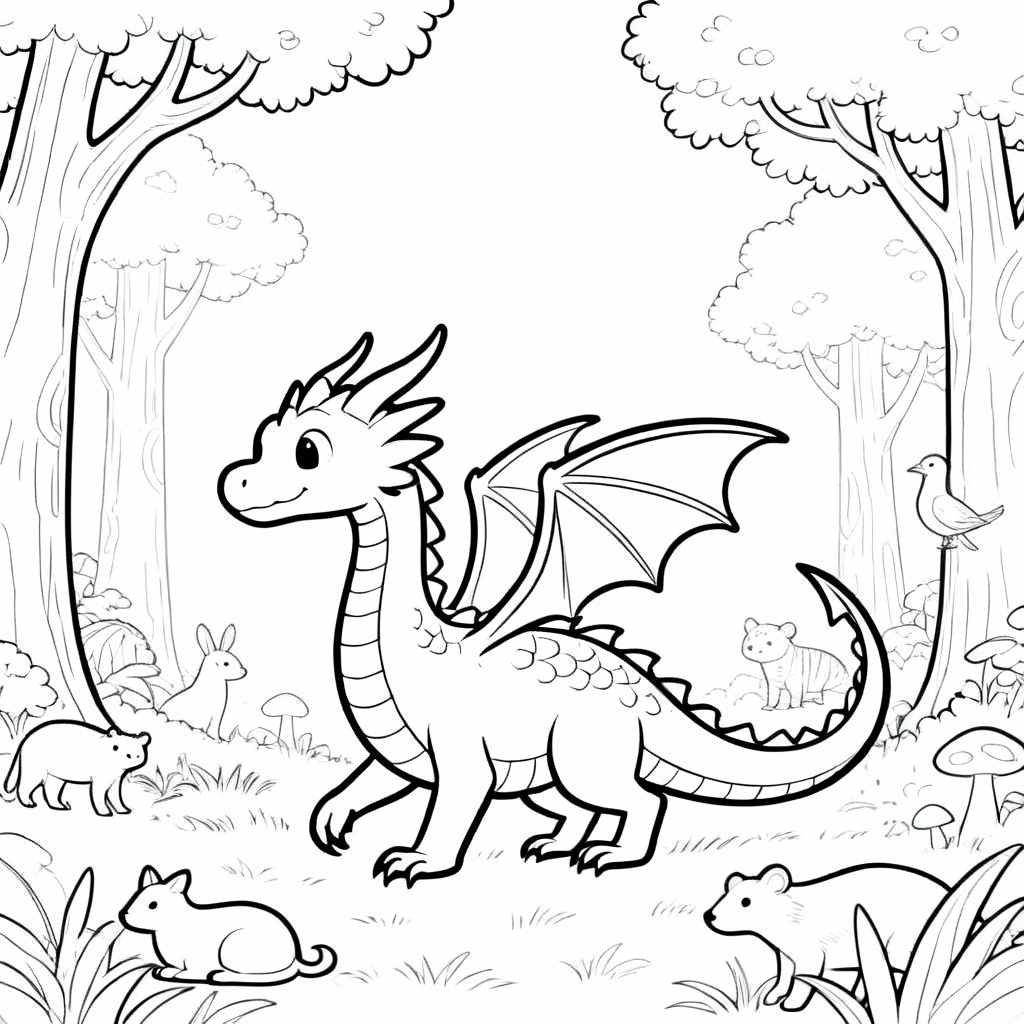 Magic Forest Coloring Page