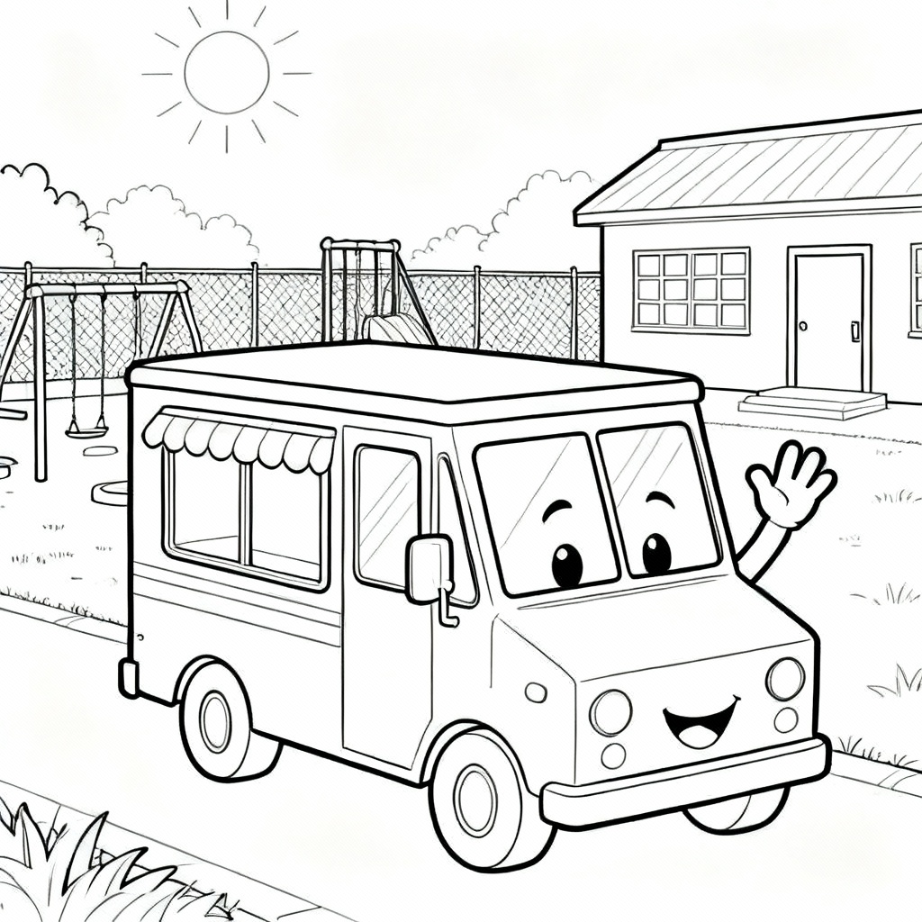 Parade Truck Coloring Page