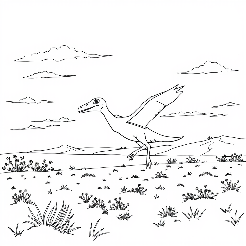 Ptero Tag Open Field Coloring Page