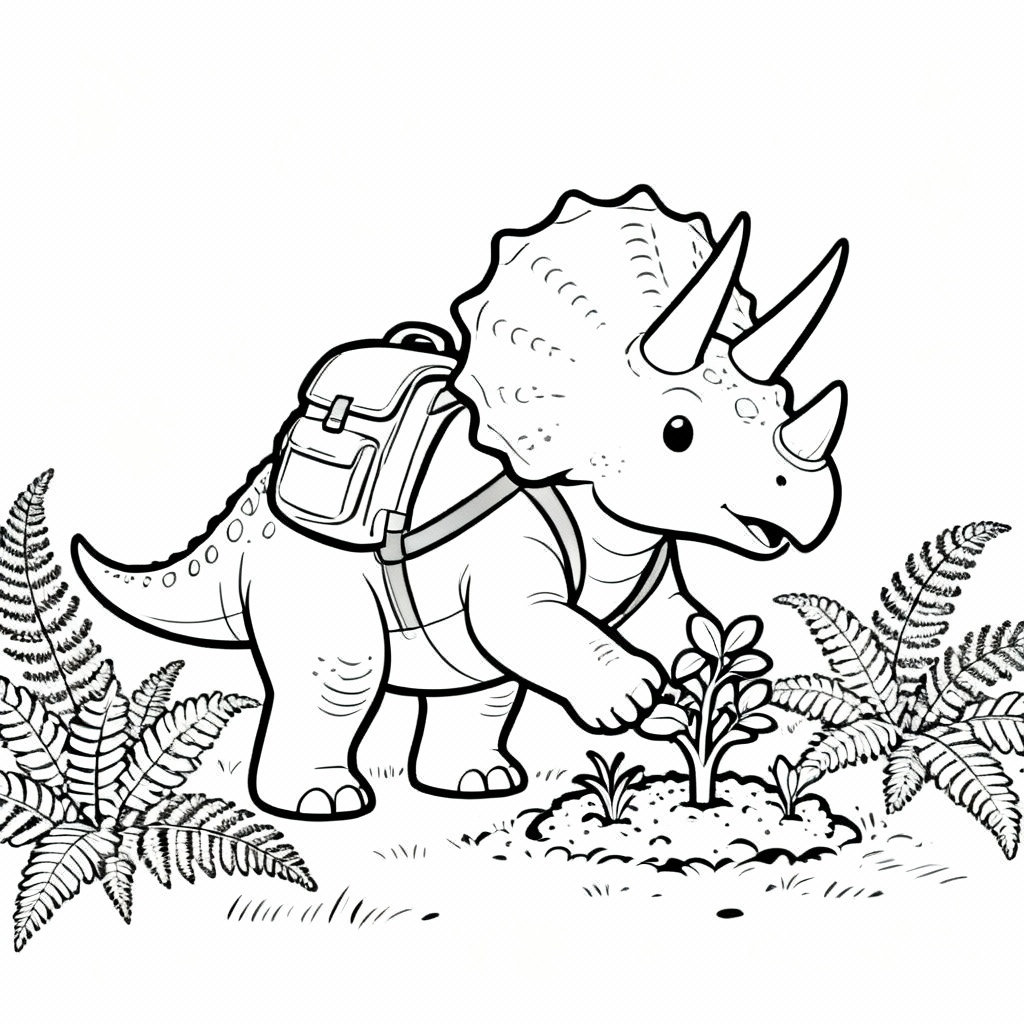 Triceratops Coloring Page