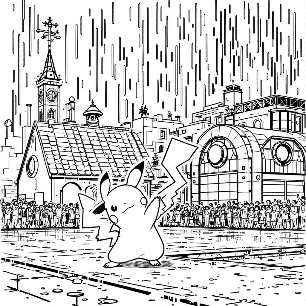 Joyful Pokemon Coloring Page