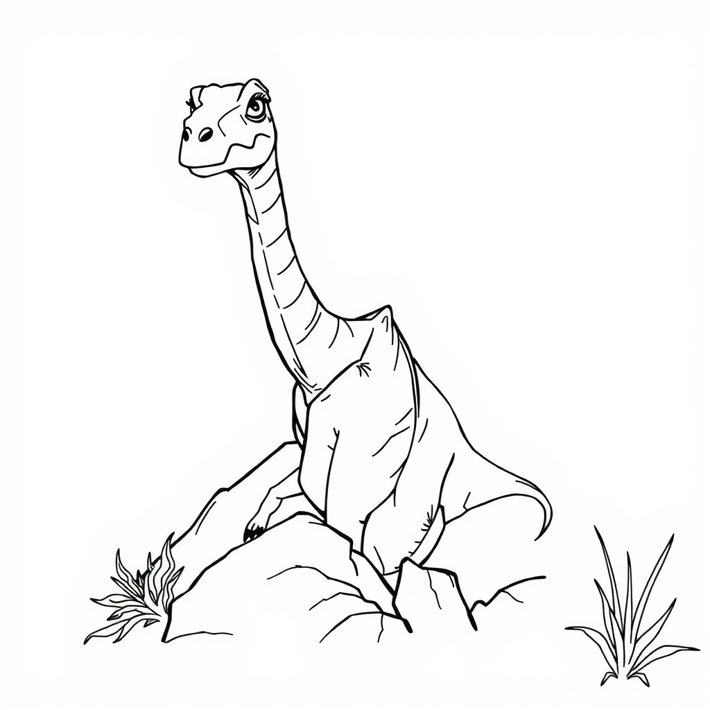 Brachiosaurus at Coloring Page