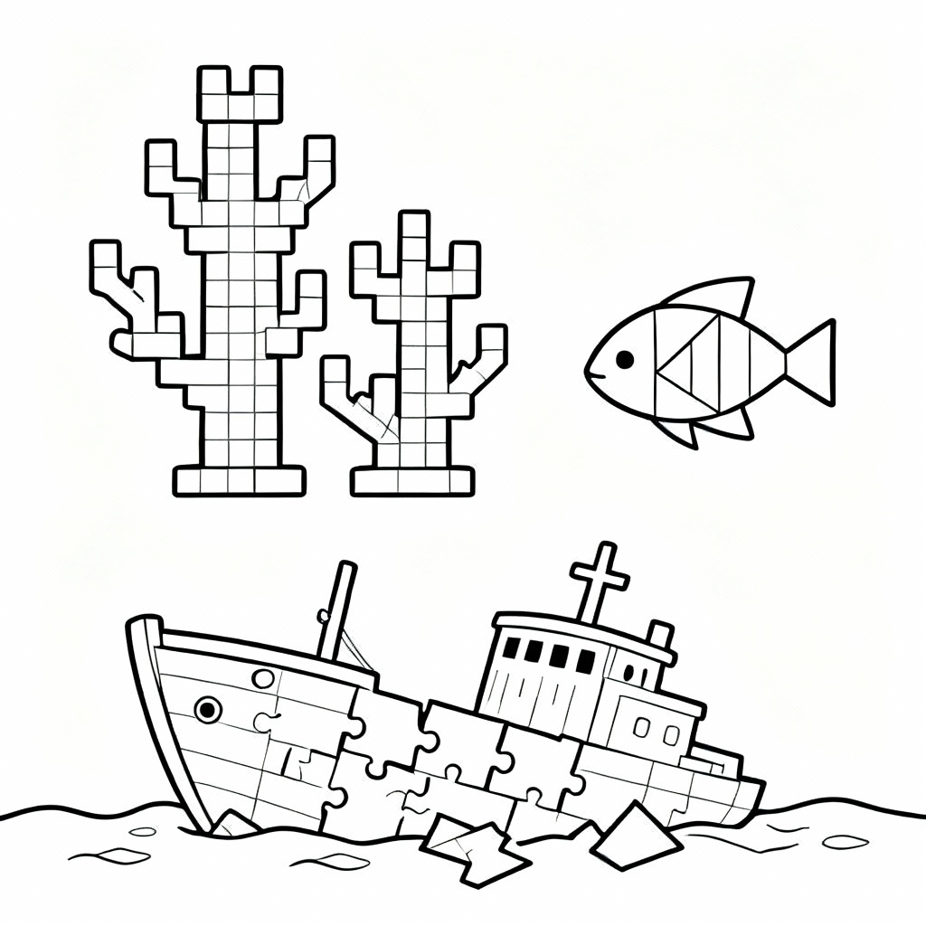 Underwater Reef Coloring Page