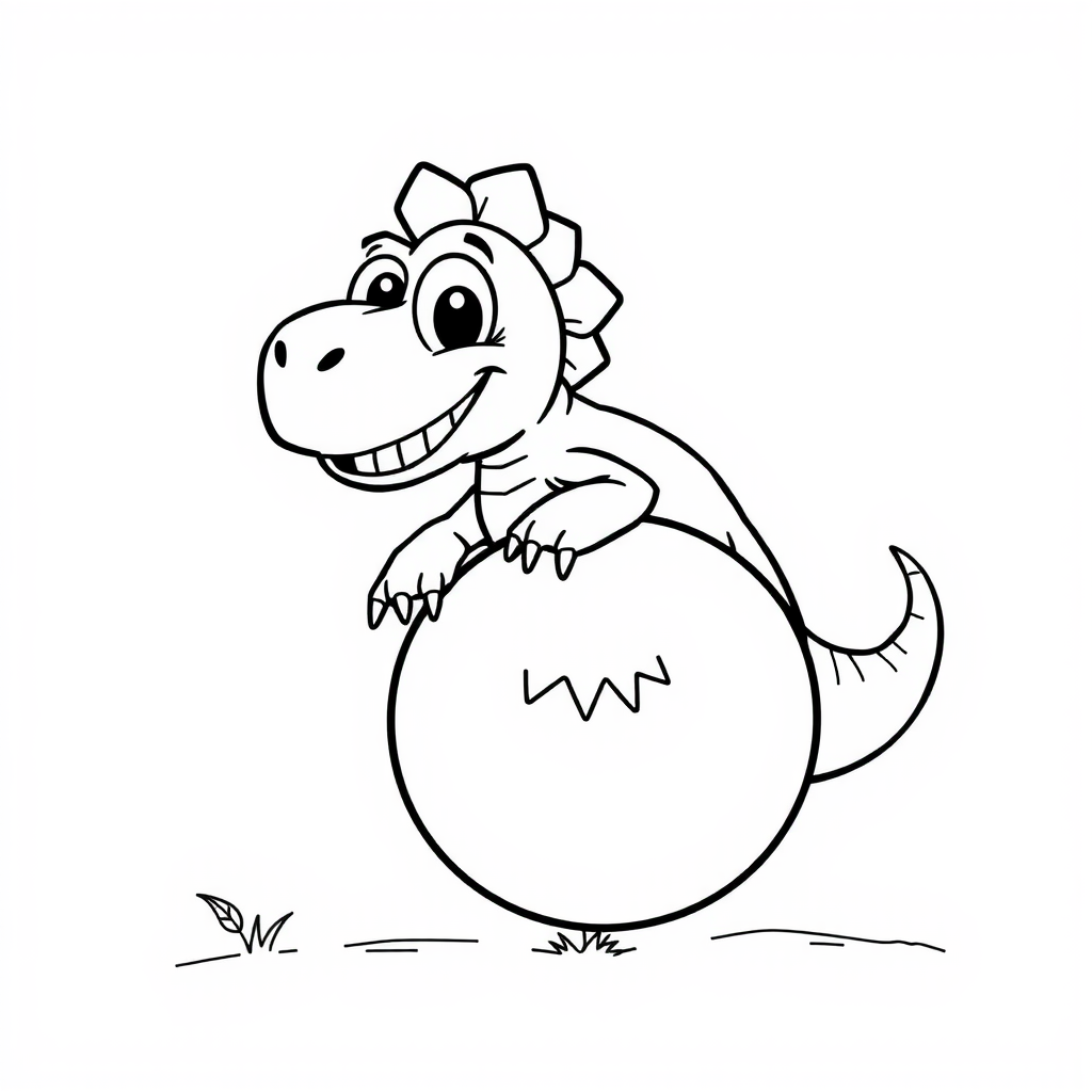 Lovely Dinosaur Coloring Page