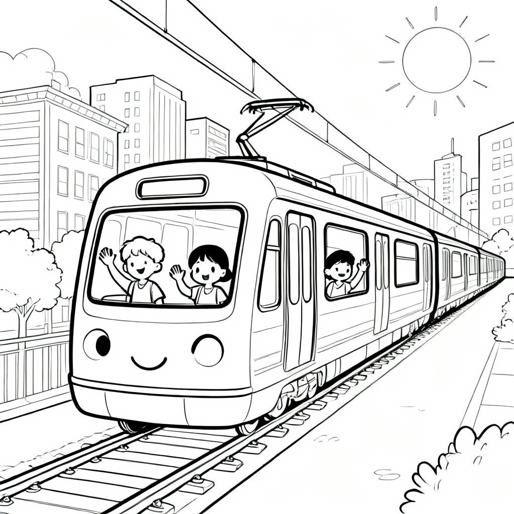 Metro Window Coloring Page