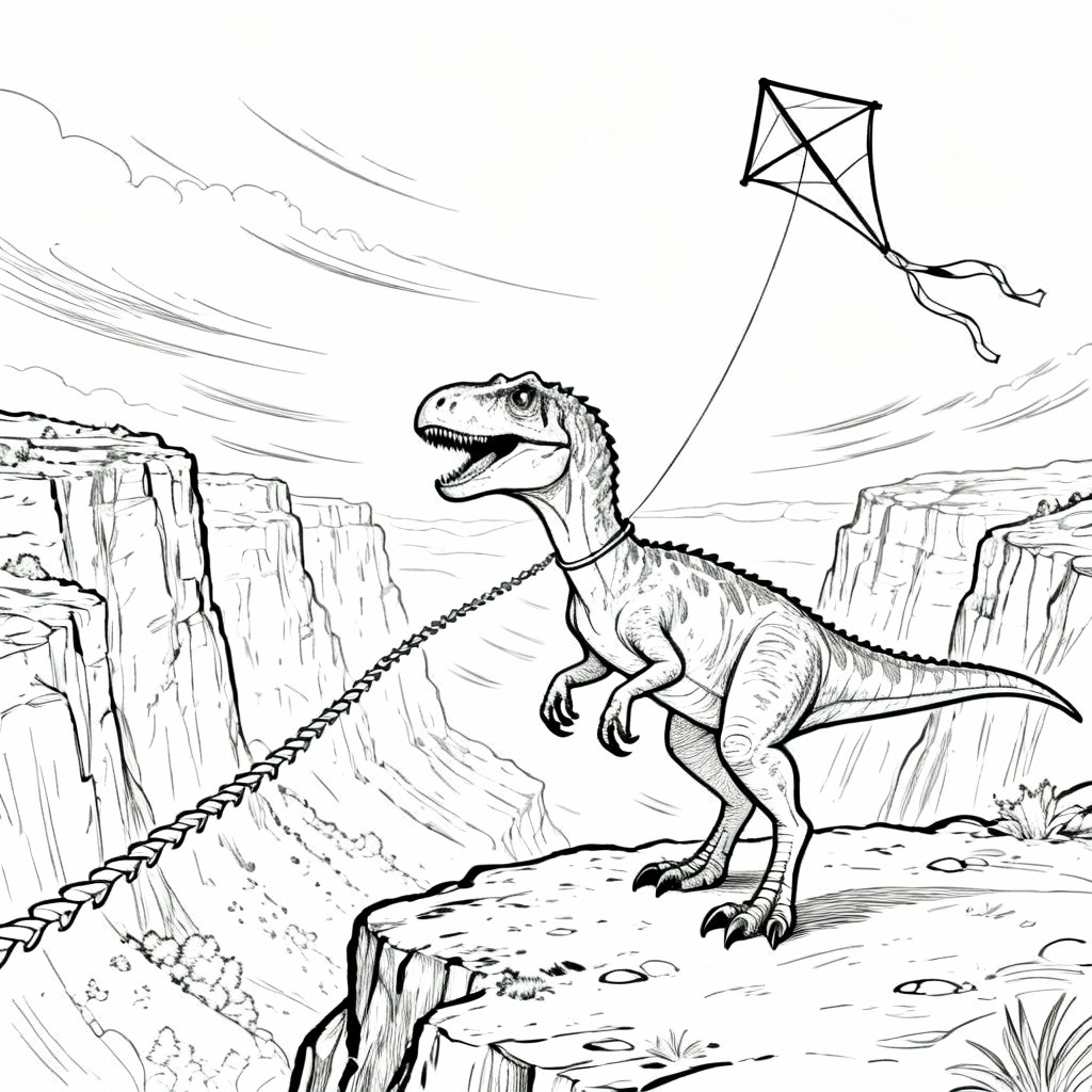 Raptor Kite Coloring Page