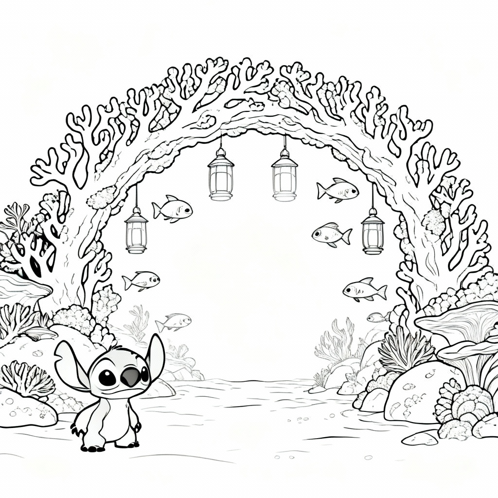 Lilo Ocean Dream Coloring Page