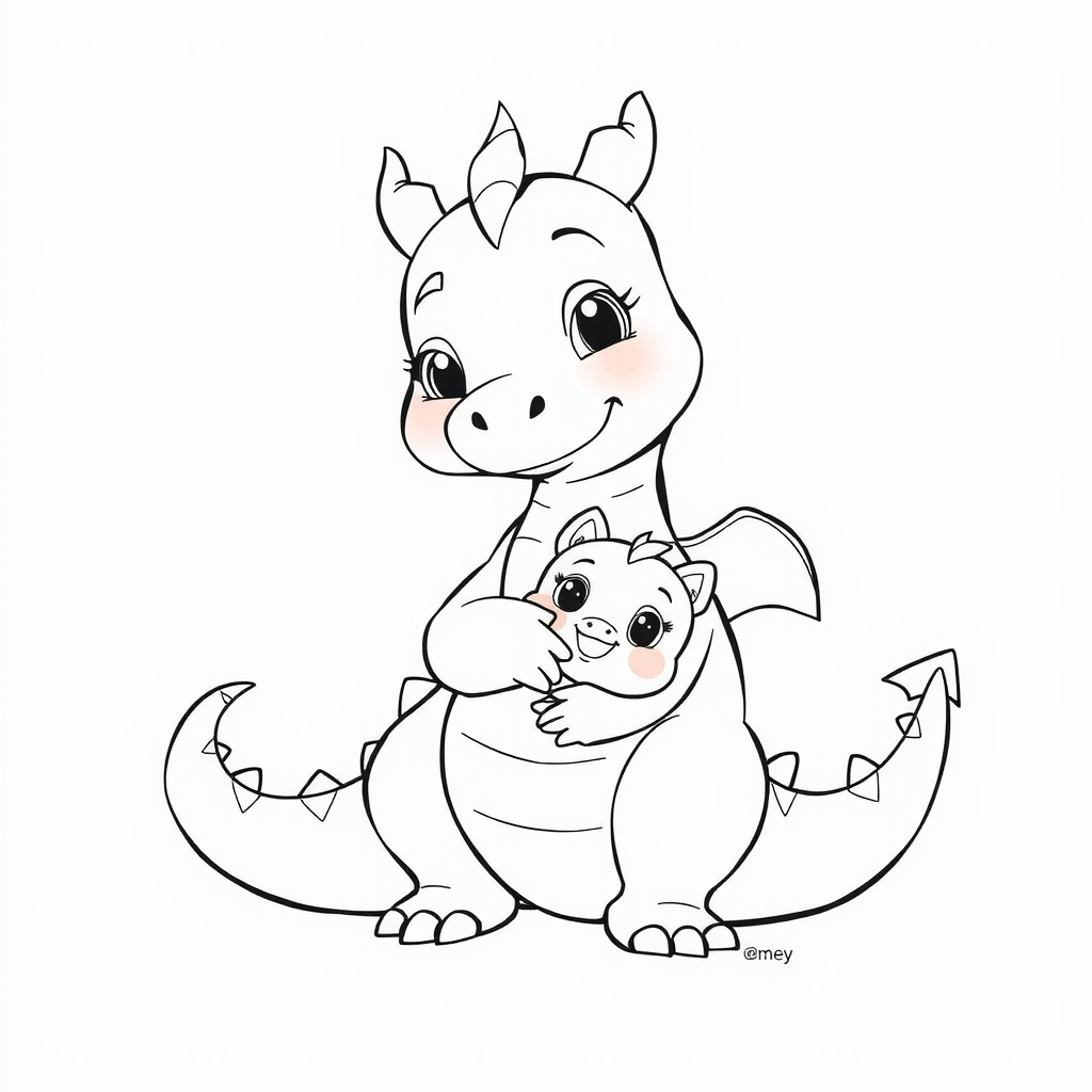 Playful Dragon Coloring Page