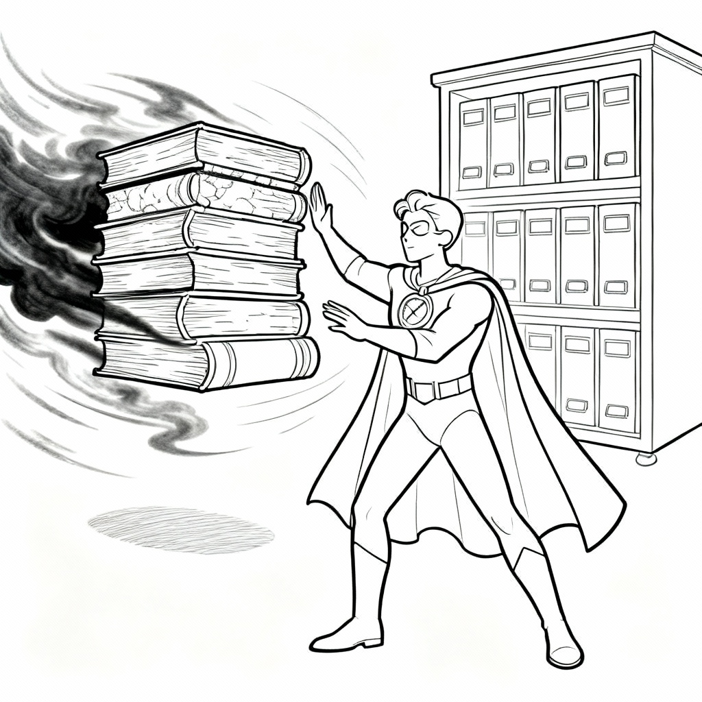 Librarian Hero Coloring Page
