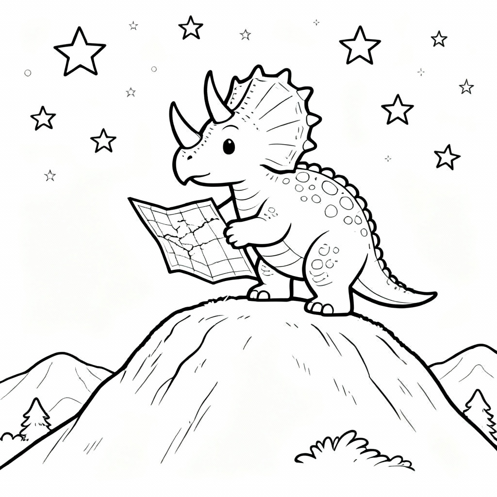 Triceratops Coloring Page